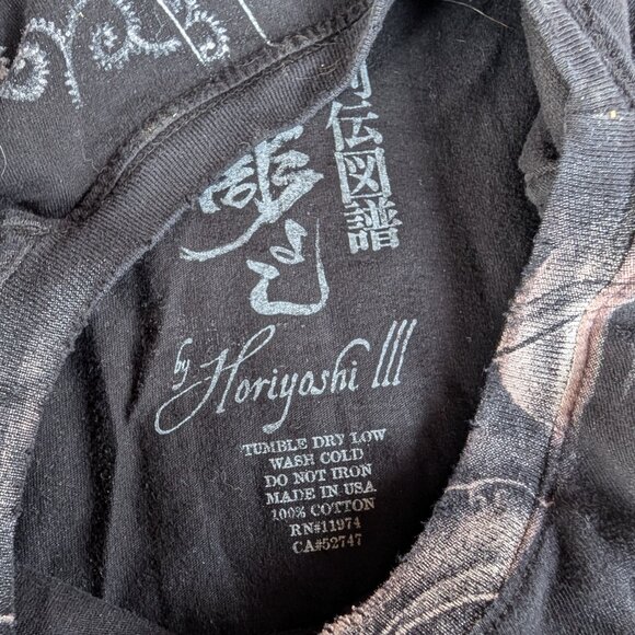 Vintage Y2K Affliction Heroes & Demons Dragon Samurai Shirt By Horiyoshi Sz M - Picture 4 of 6